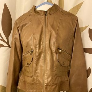 Faux leather jacket. XL